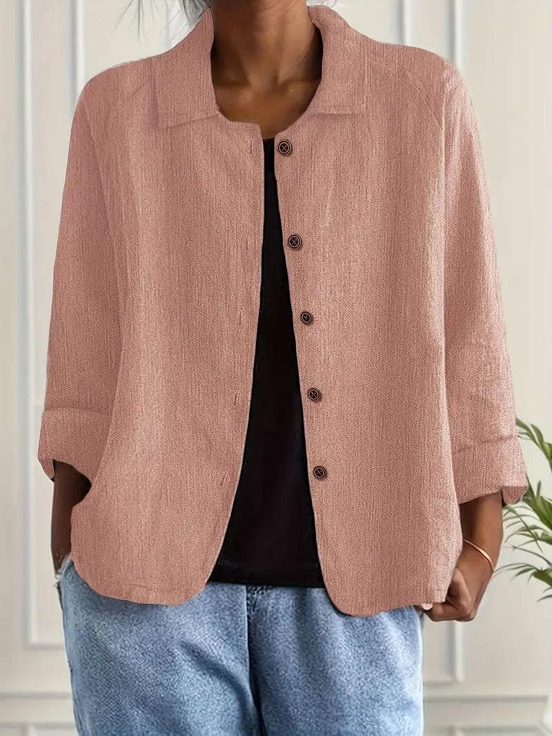 NOA | CASUAL BUTTON FRONT LIGHTWEIGHT JACKET