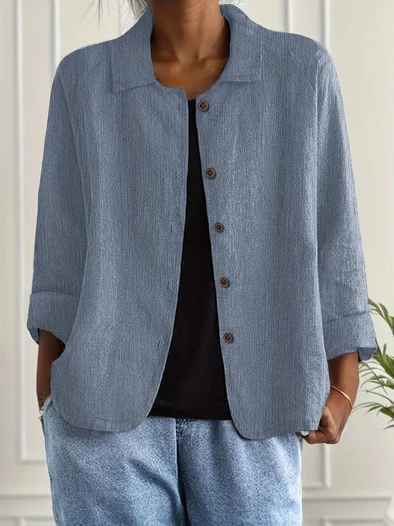 NOA | CASUAL BUTTON FRONT LIGHTWEIGHT JACKET