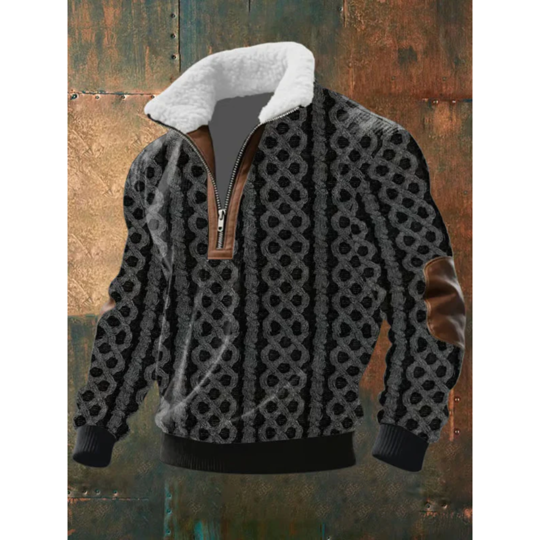 NOA | BARNABY MEN'S HIGH NECK FLEECE JUMPER