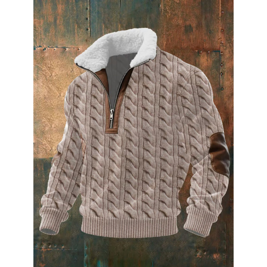 NOA | BARNABY MEN'S HIGH NECK FLEECE JUMPER
