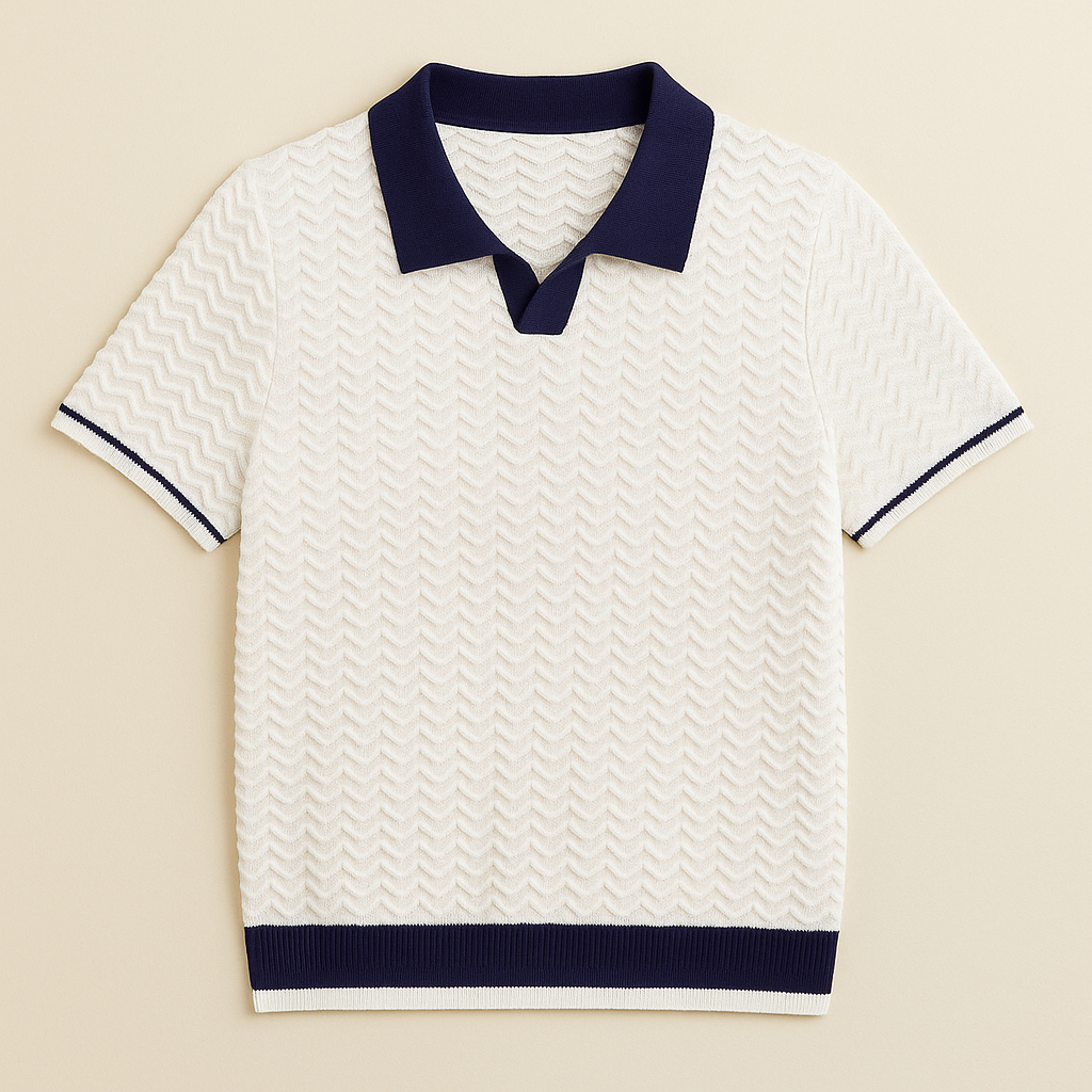 NOA | TEXTURED KNIT POLO SHIRT
