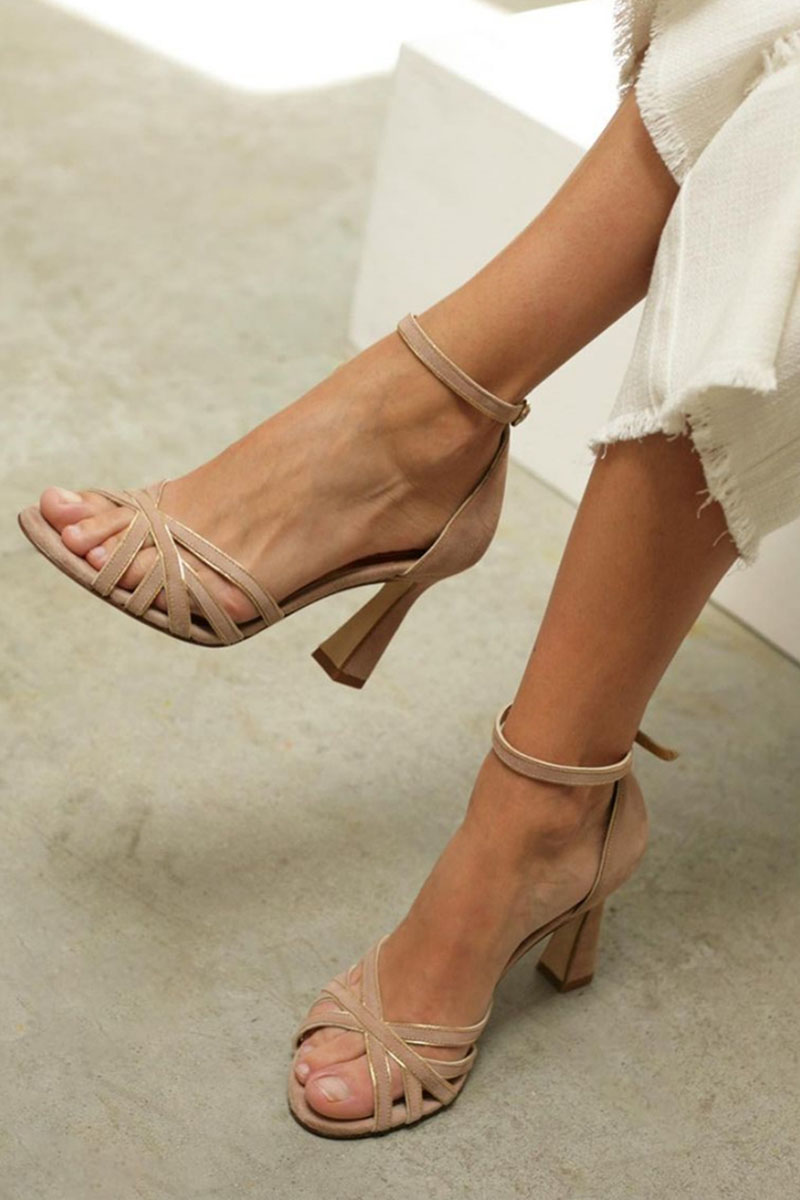 NOA | SUMMER PATCHWORK PEEP TOE HEELS