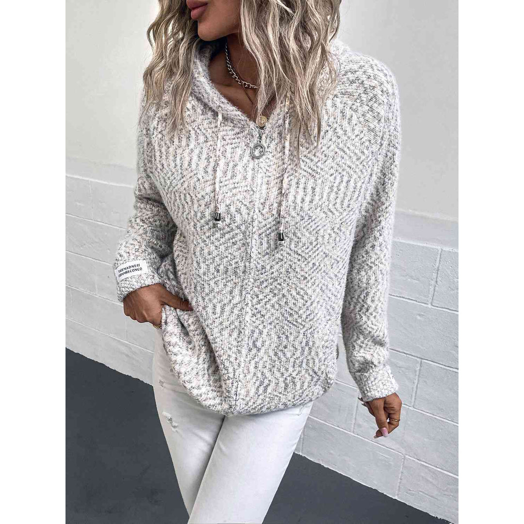 Women's zip-up hooded jumper
