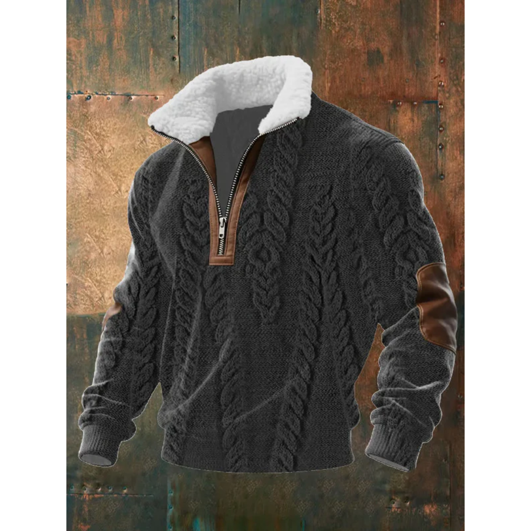 NOA | BARNABY MEN'S HIGH NECK FLEECE JUMPER