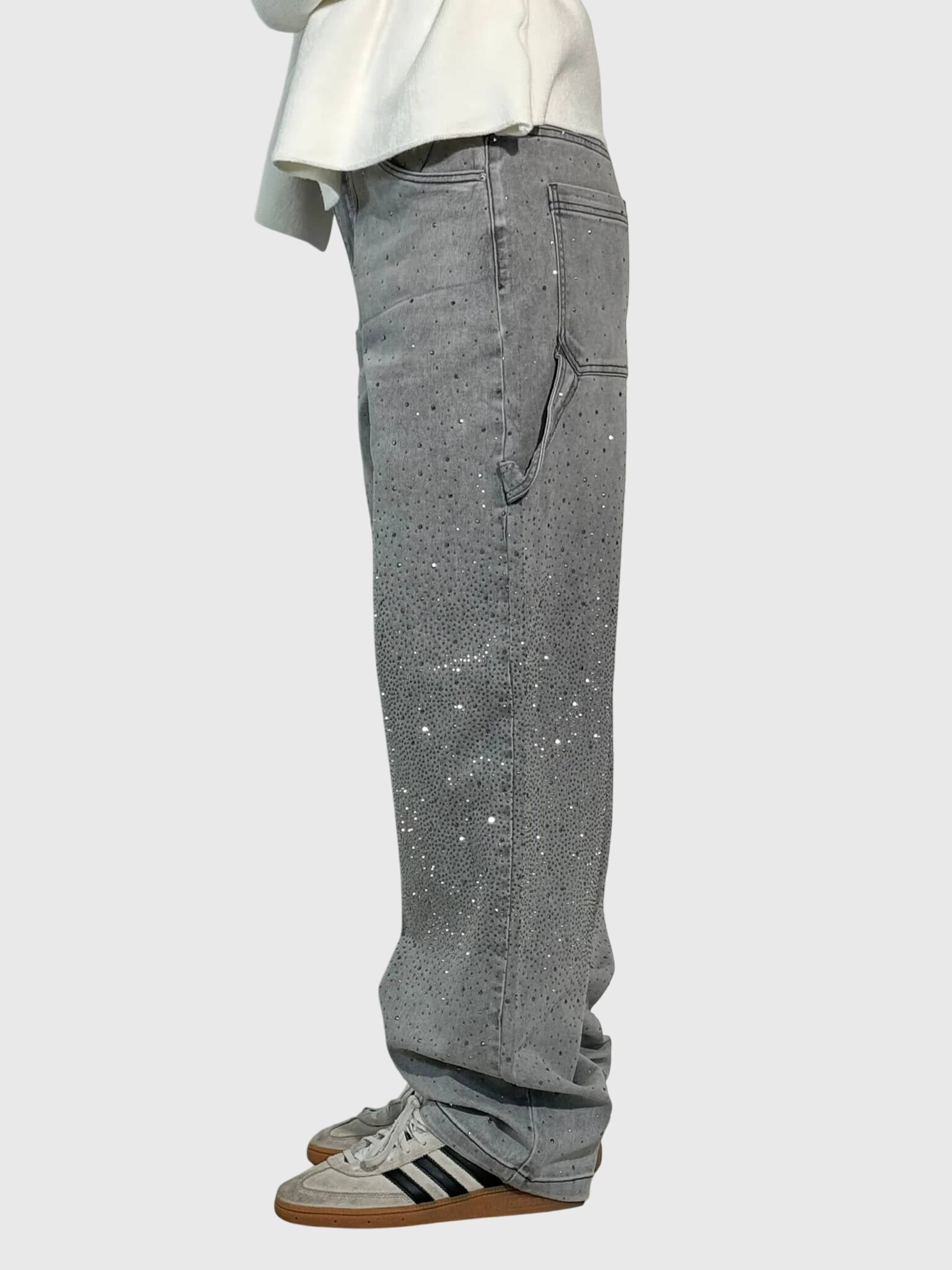 NOA | SPARKLE DIAMOND DENIM PANTS