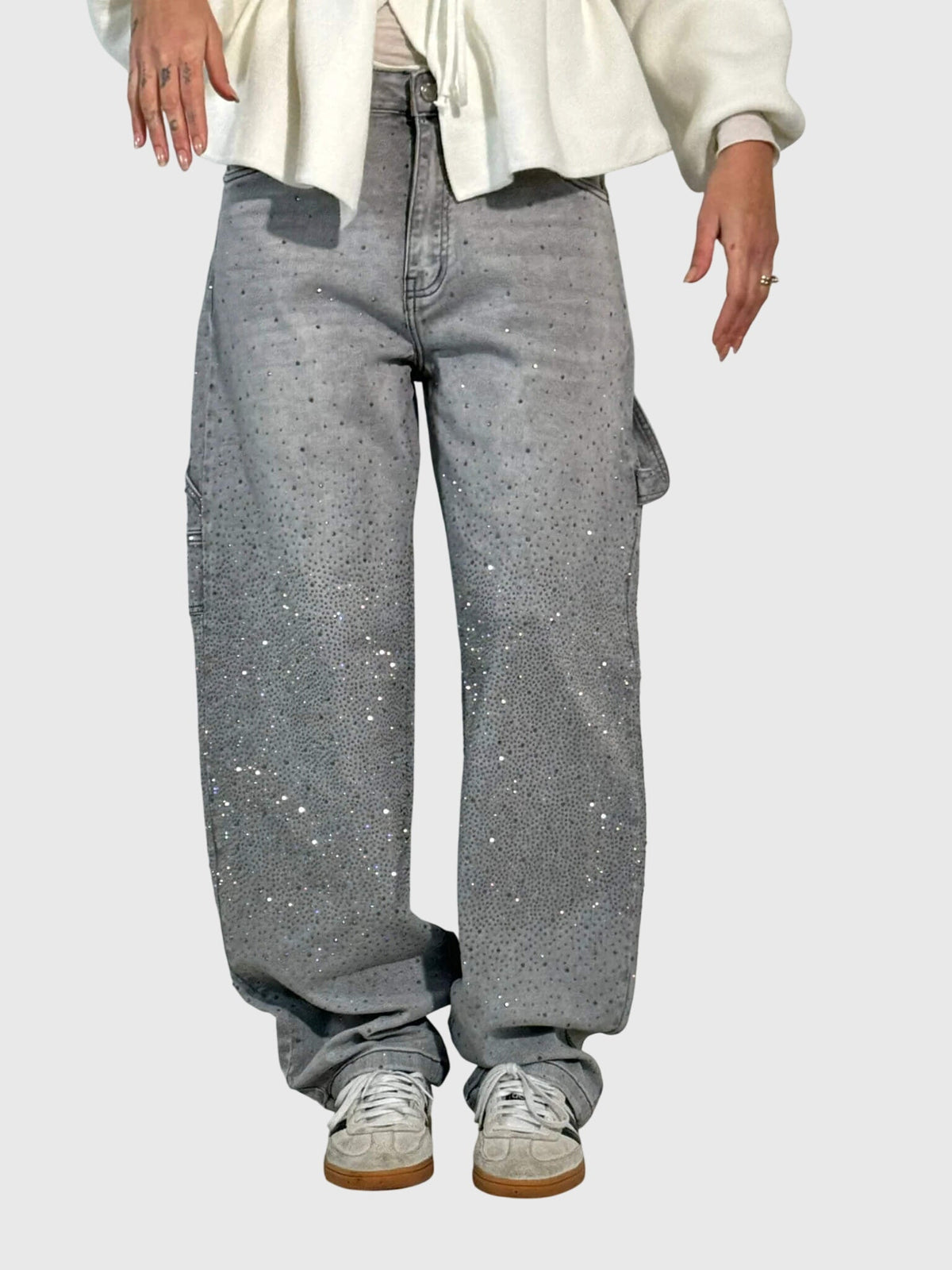 NOA | SPARKLE DIAMOND DENIM PANTS
