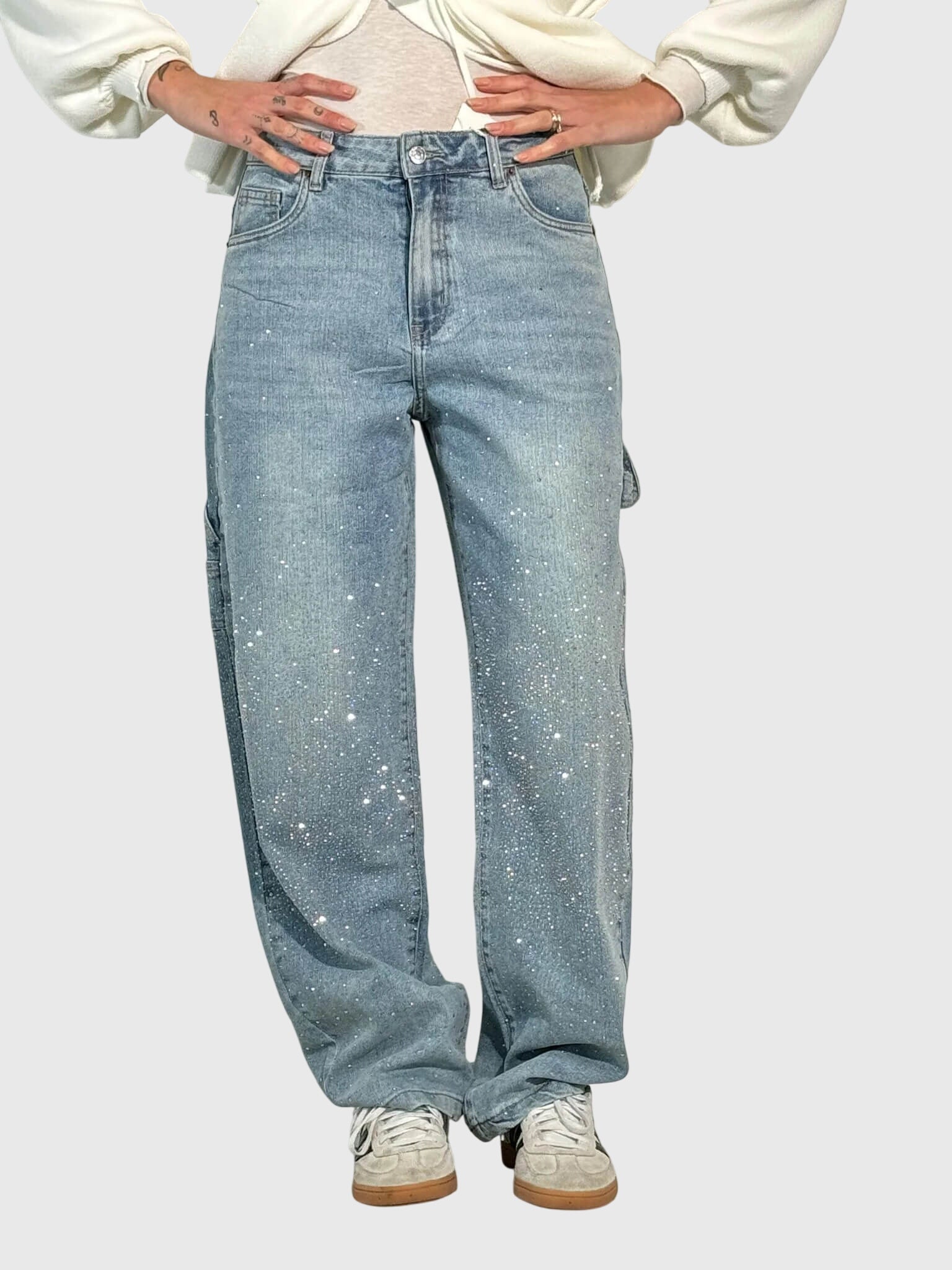 NOA | SPARKLE DIAMOND DENIM PANTS