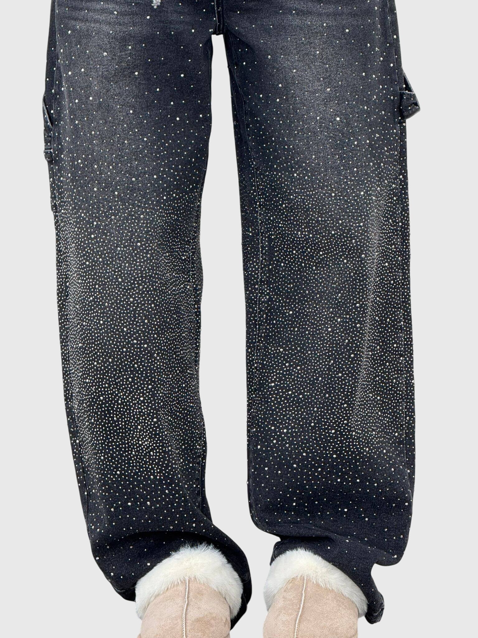 NOA | SPARKLE DIAMOND DENIM PANTS