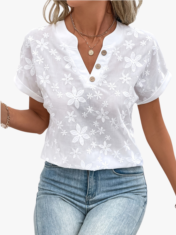NOA | FLORAL V-NECK BLOUSE