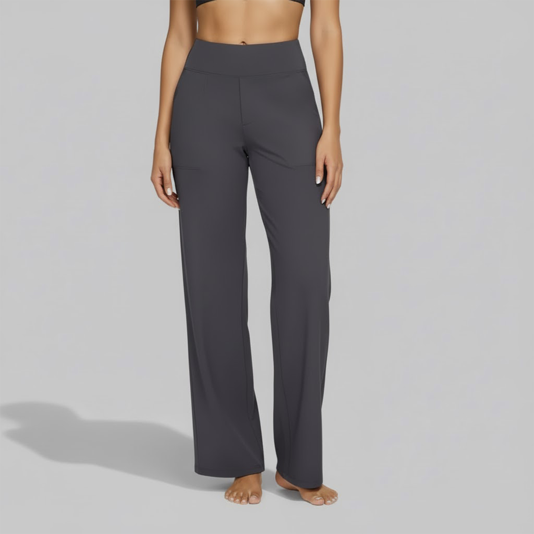 Women's stretch tailored casual trousers in grey