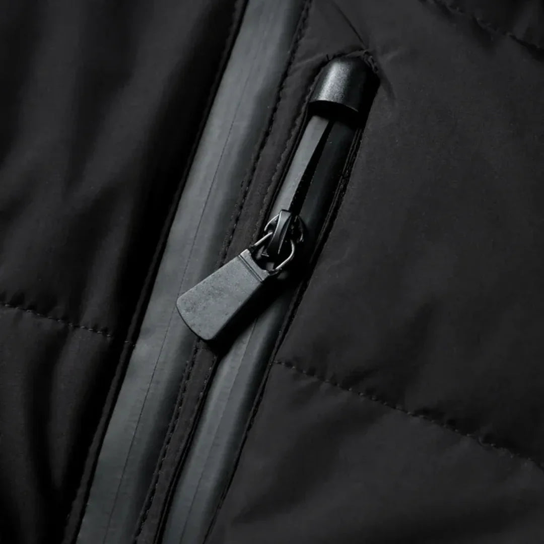 Women's belted puffer jacket with hood