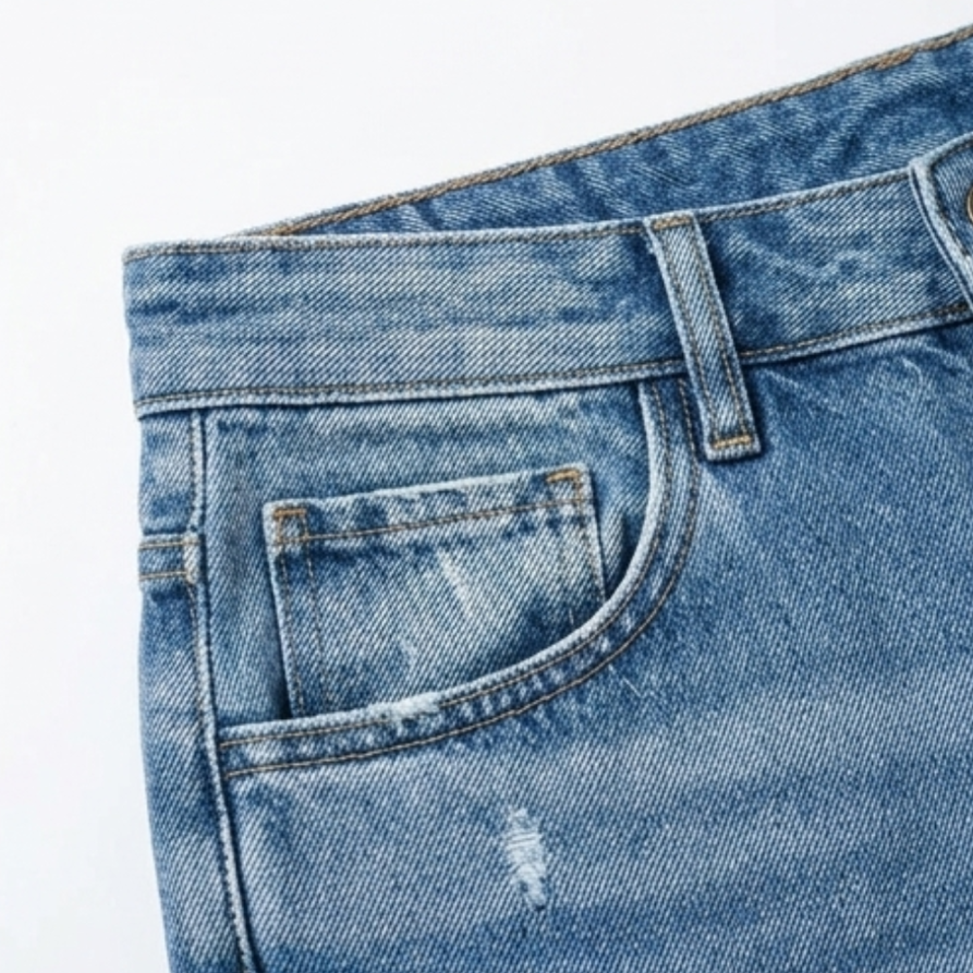 Women's fringed cropped straight leg jeans