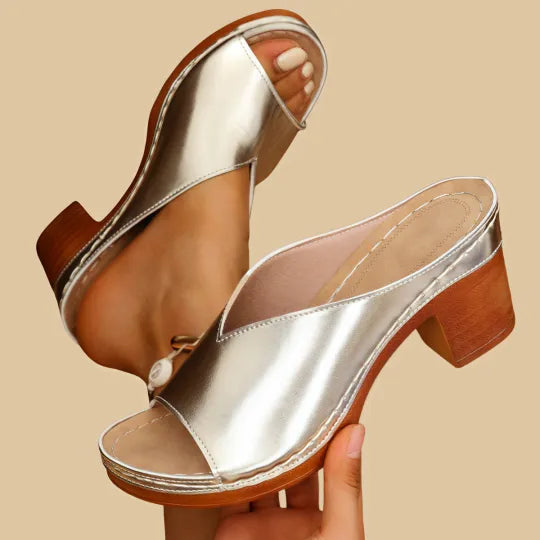 NOA | ORTHOPAEDIC CHUNKY HIGH HEEL SANDALS