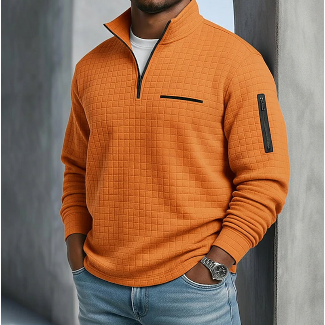 NOA | EDWARD MEN'S LONG SLEEVE WAFFLE KNIT JUMPER