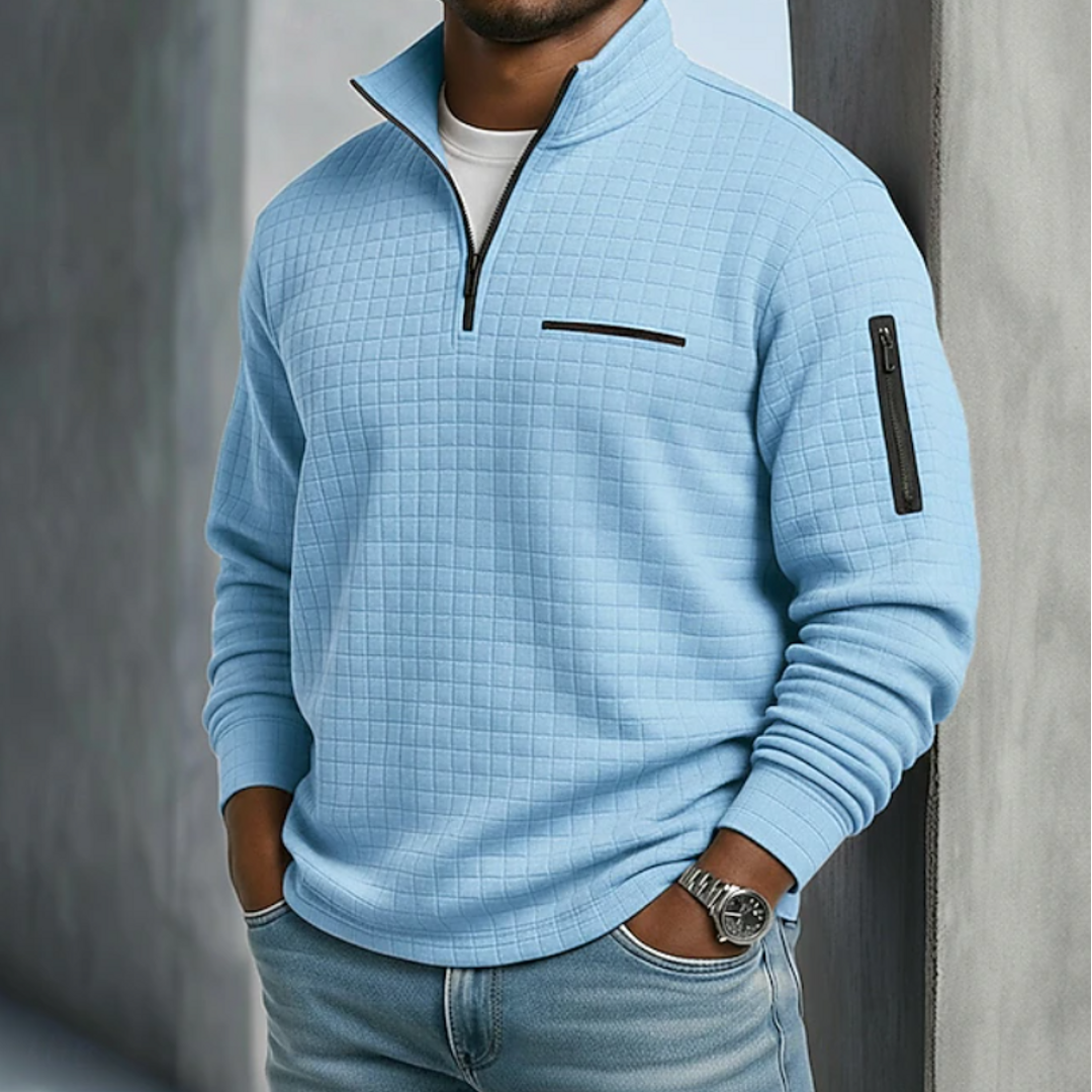 NOA | EDWARD MEN'S LONG SLEEVE WAFFLE KNIT JUMPER