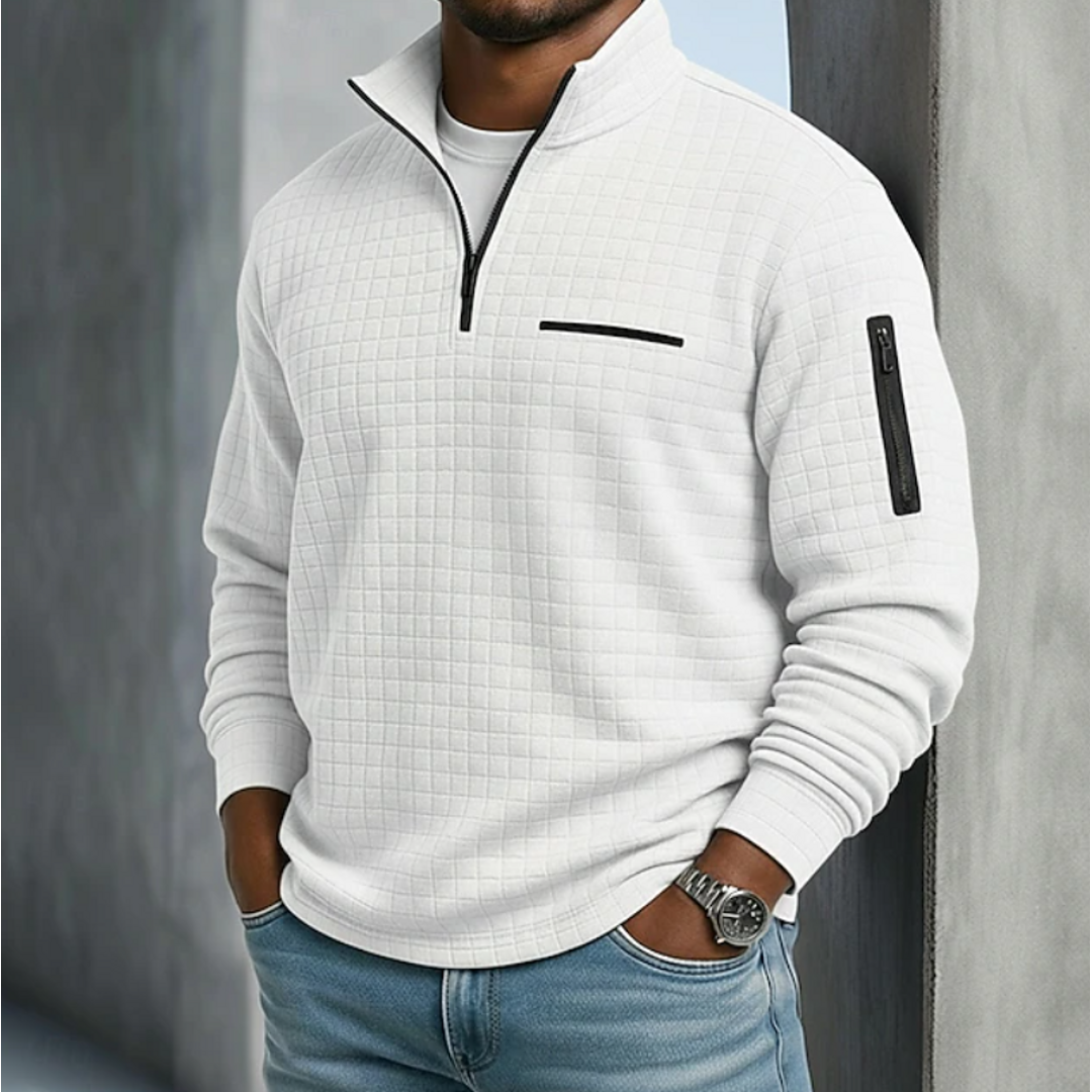 NOA | EDWARD MEN'S LONG SLEEVE WAFFLE KNIT JUMPER