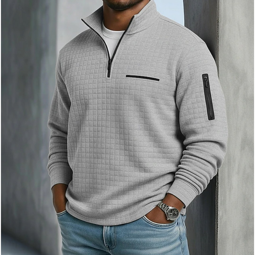NOA | EDWARD MEN'S LONG SLEEVE WAFFLE KNIT JUMPER