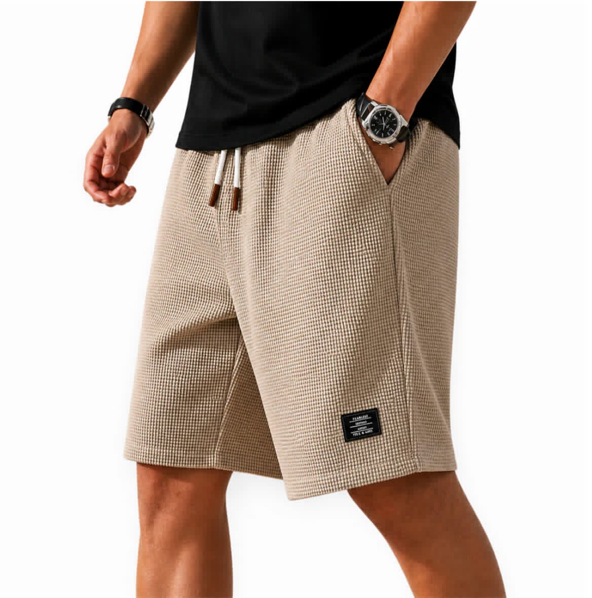 NOA | WAFFLE-KNIT BERMUDA SHORTS