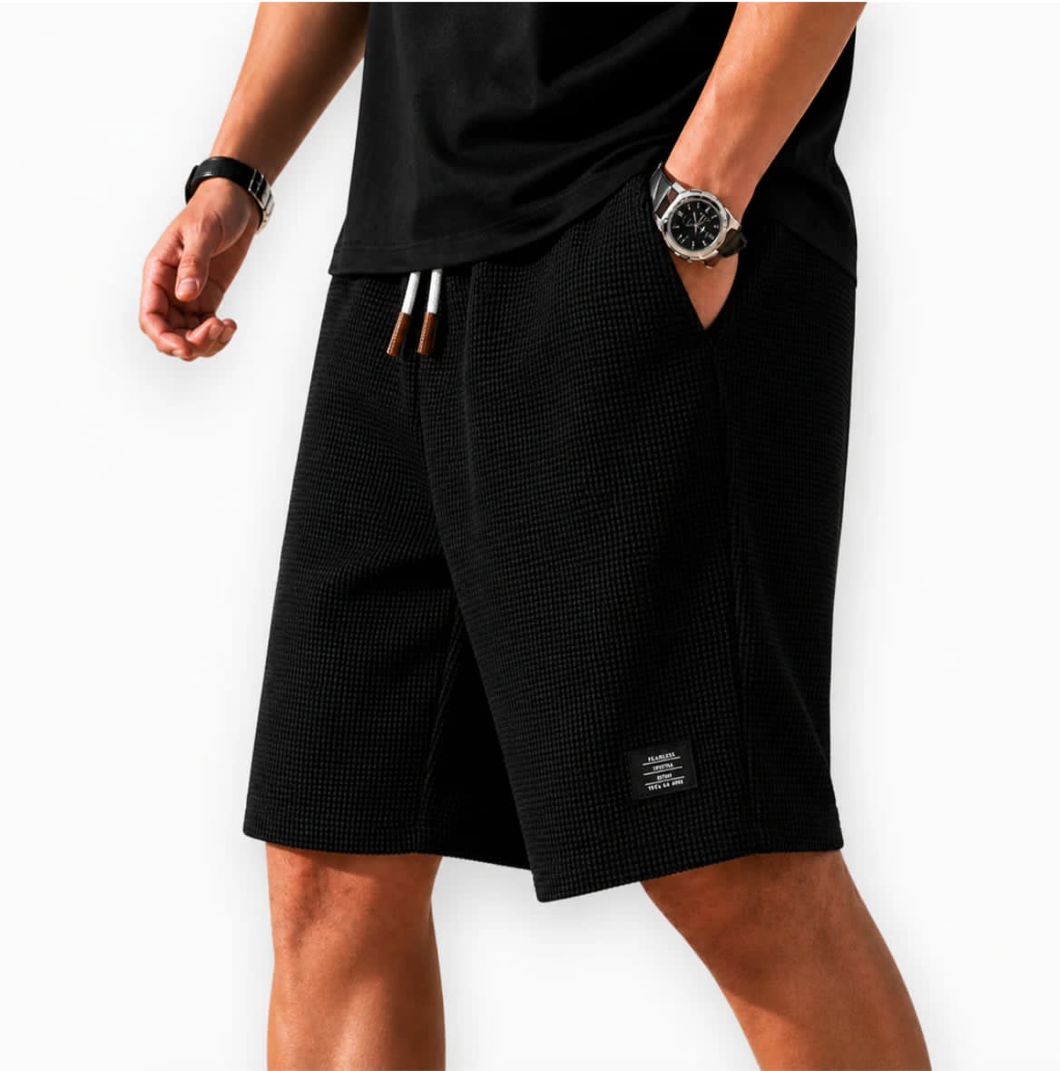 NOA | WAFFLE-KNIT BERMUDA SHORTS