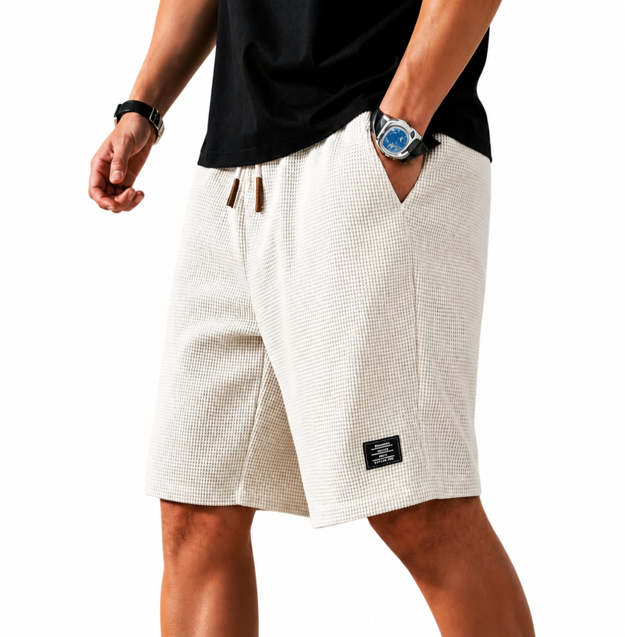 NOA | WAFFLE-KNIT BERMUDA SHORTS