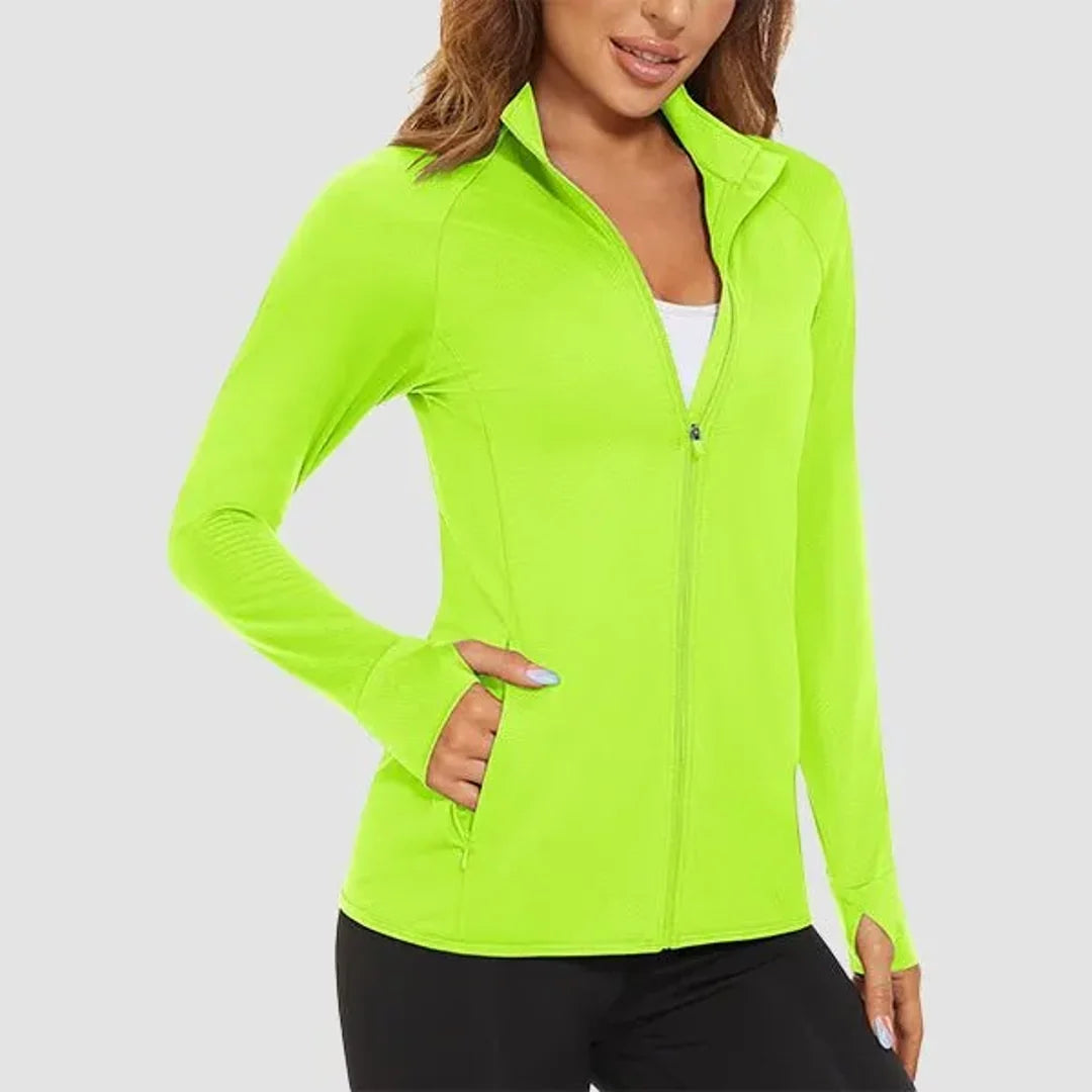 Women's lightweight zip-up running jacket