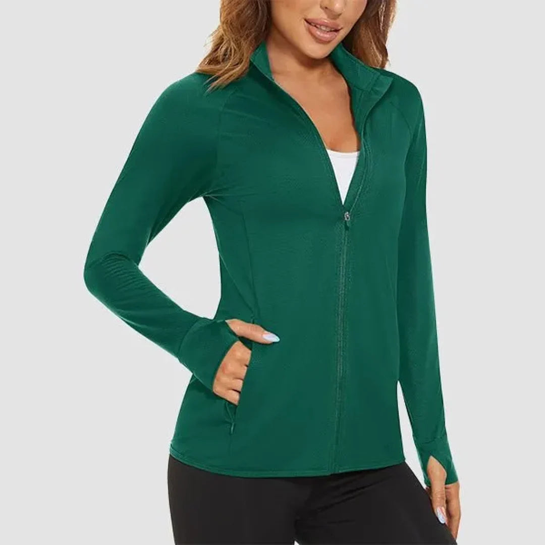 Women's lightweight zip-up running jacket