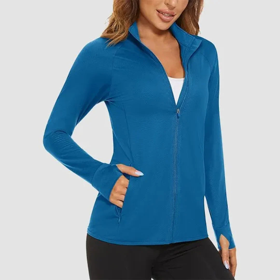 Women's lightweight zip-up running jacket