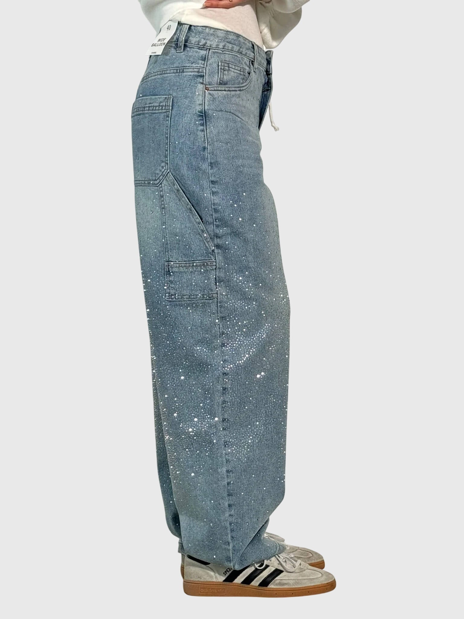 NOA | SPARKLE DIAMOND DENIM PANTS
