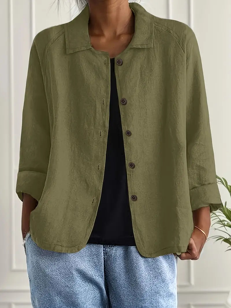 NOA | CASUAL BUTTON FRONT LIGHTWEIGHT JACKET