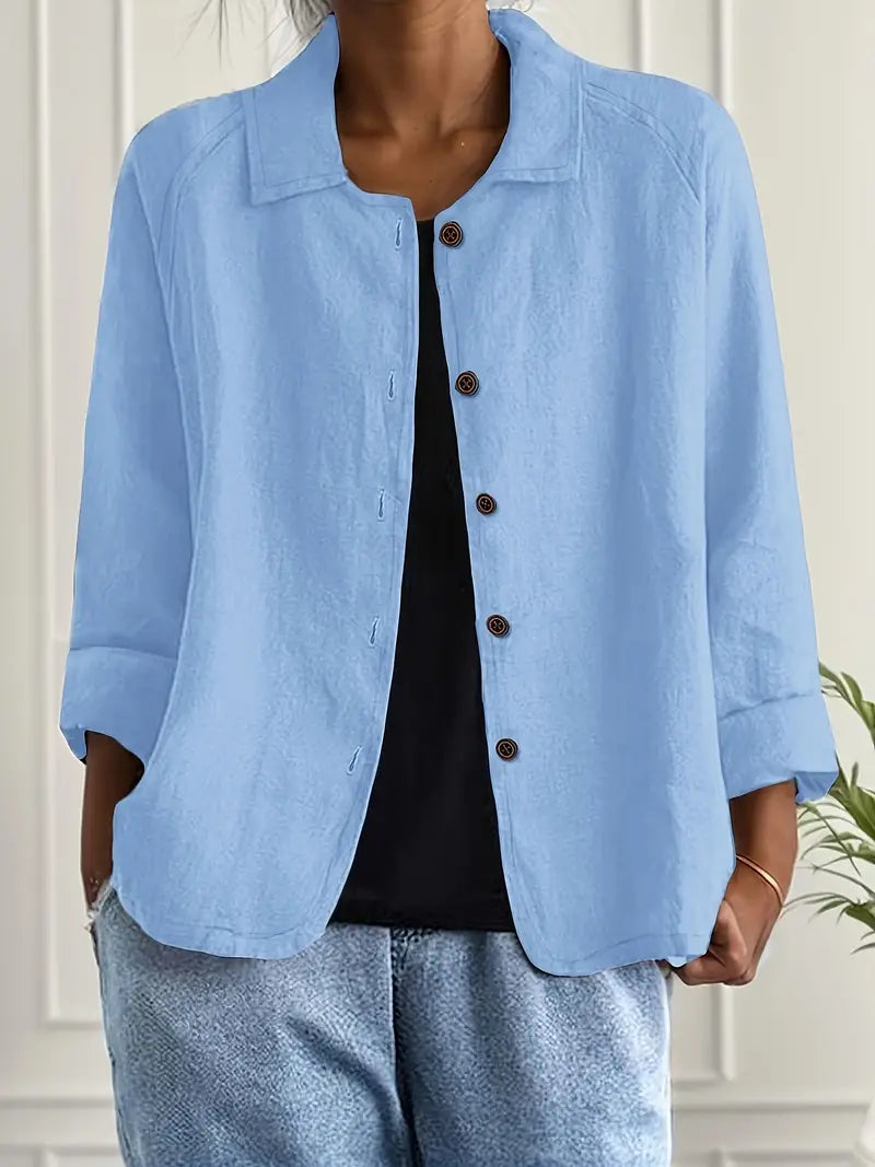 NOA | CASUAL BUTTON FRONT LIGHTWEIGHT JACKET