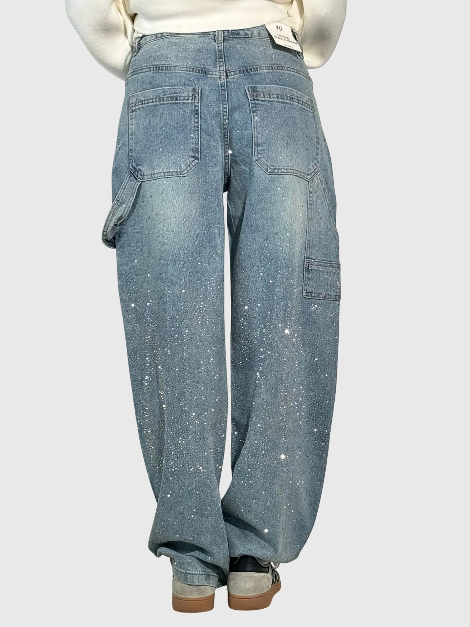 NOA | SPARKLE DIAMOND DENIM PANTS