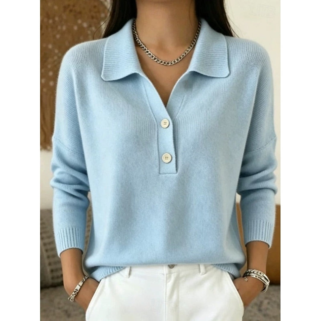 NOA | ELIZA WOMEN'S COLLARED BUTTON JUMPER