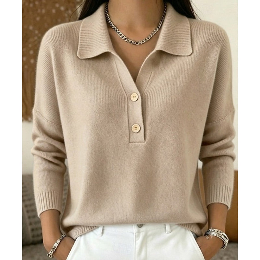NOA | ELIZA WOMEN'S COLLARED BUTTON JUMPER