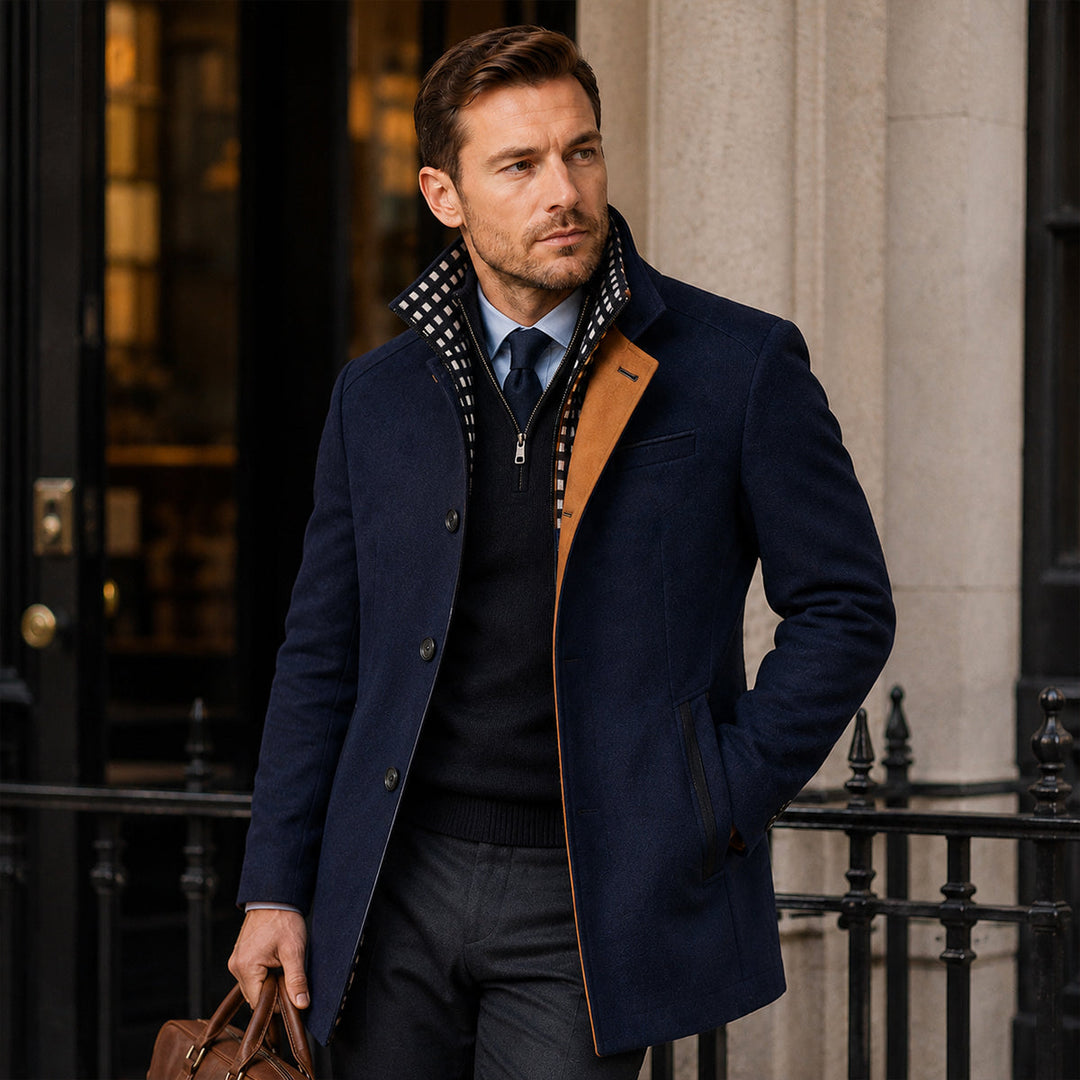 Winslow Men's Wool Blend Trench Coat