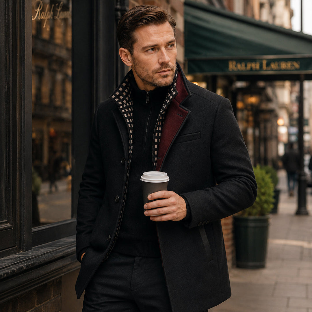 Winslow Men's Wool Blend Trench Coat