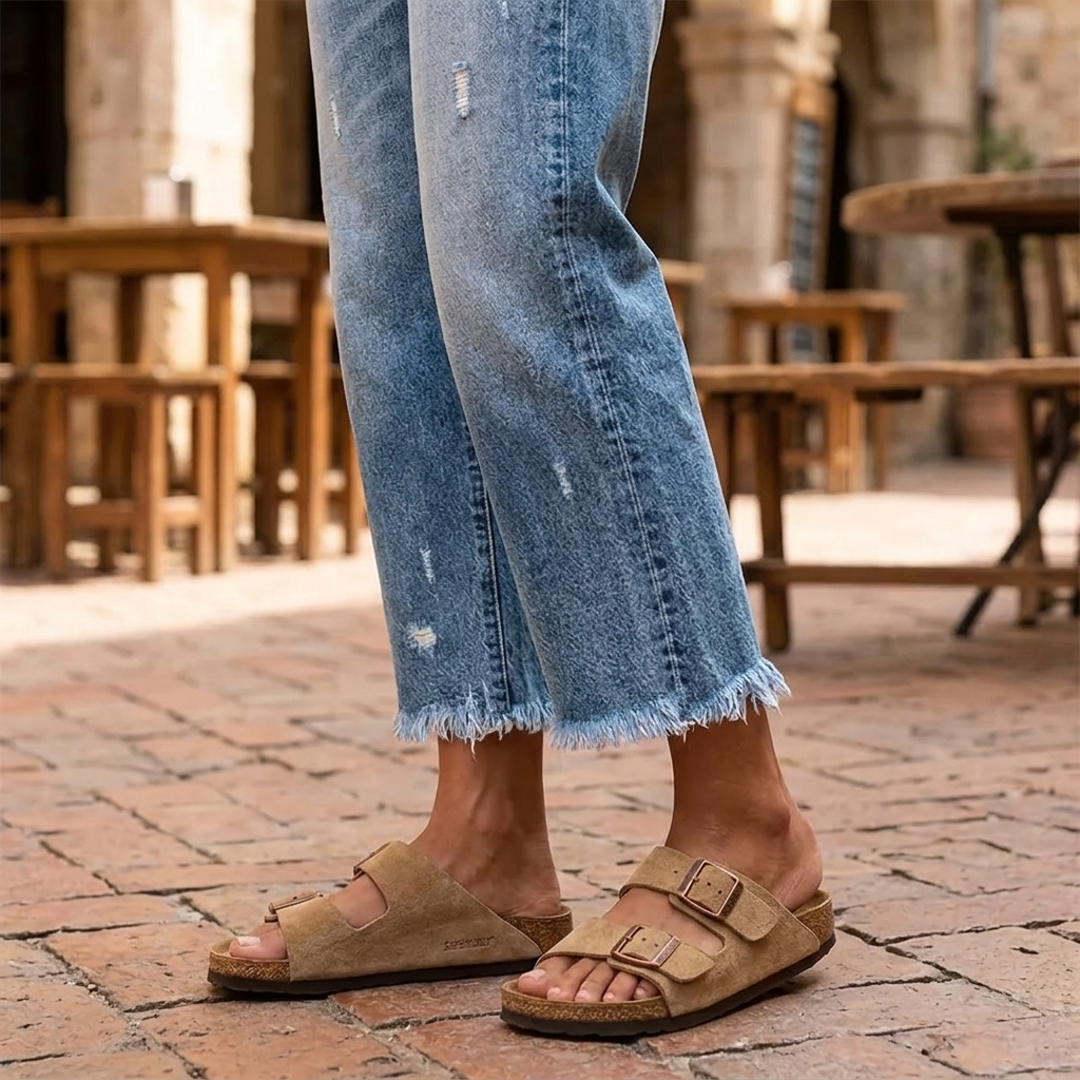 Women's fringed cropped straight leg jeans