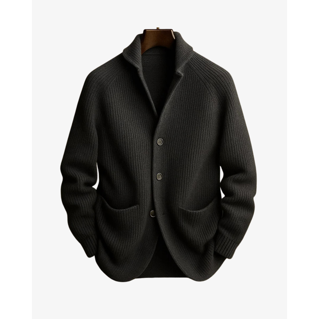 NOA | ELLIOT MEN'S BUTTON-UP KNIT CARDIGAN