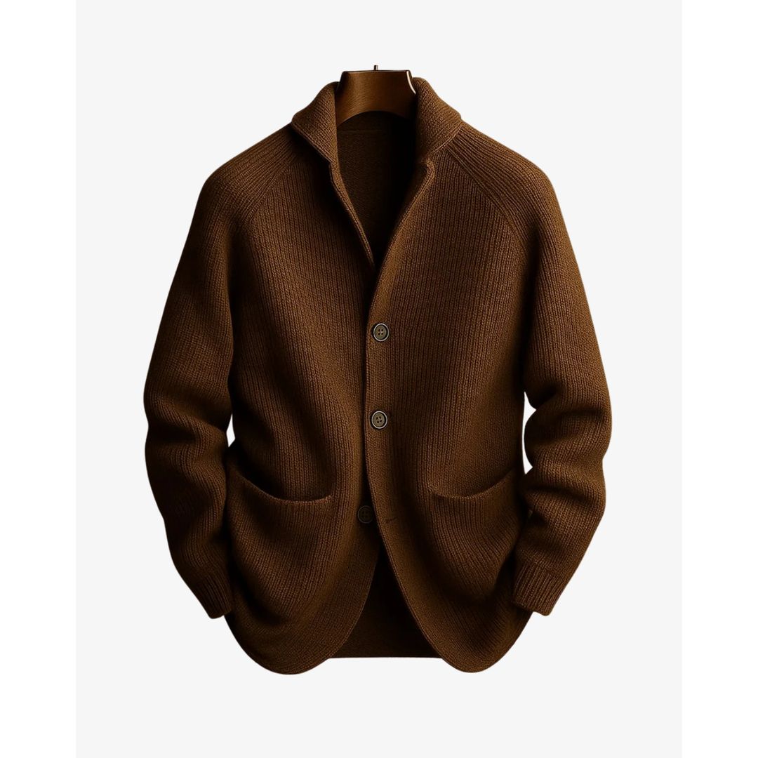 NOA | ELLIOT MEN'S BUTTON-UP KNIT CARDIGAN