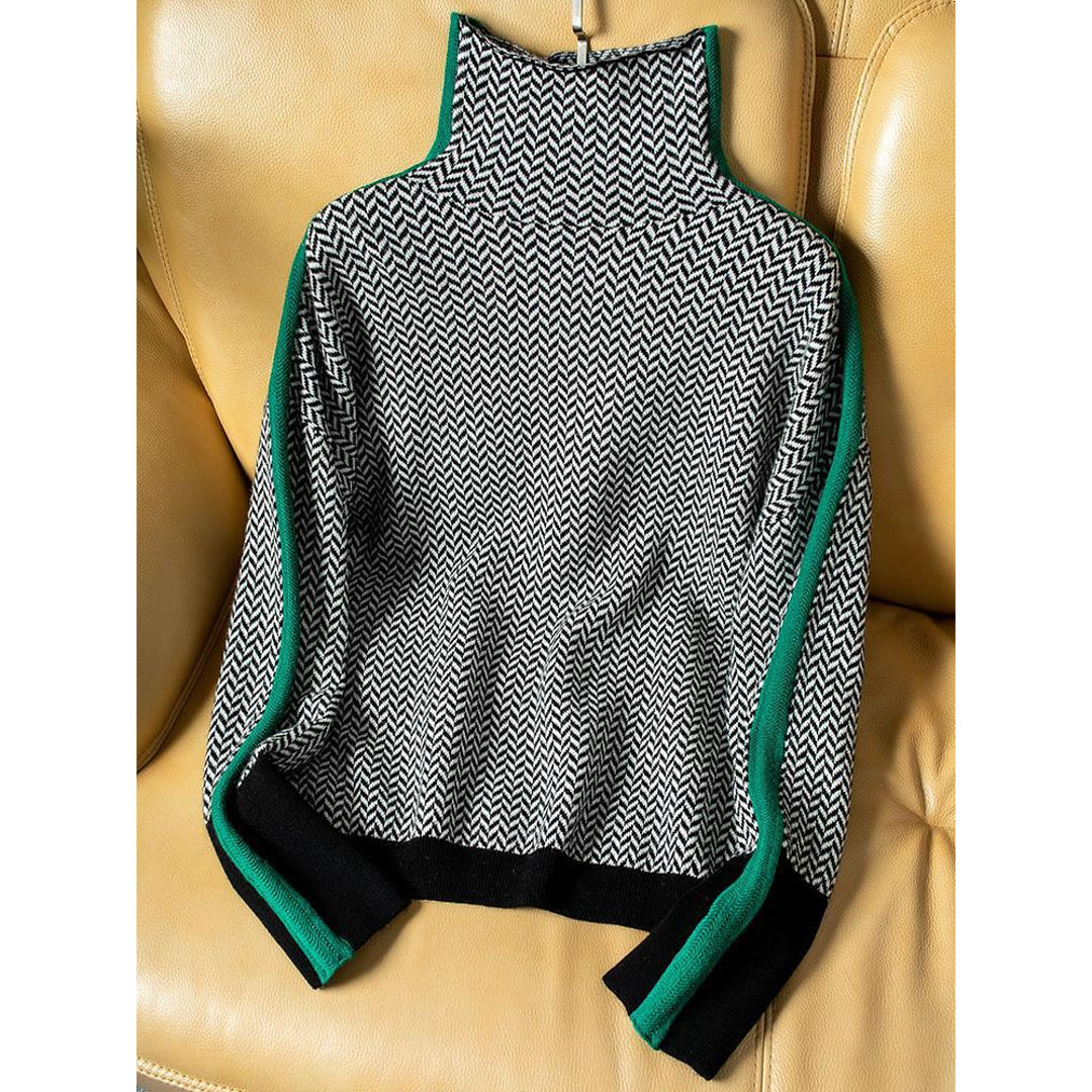 Women's roll neck knit jumper