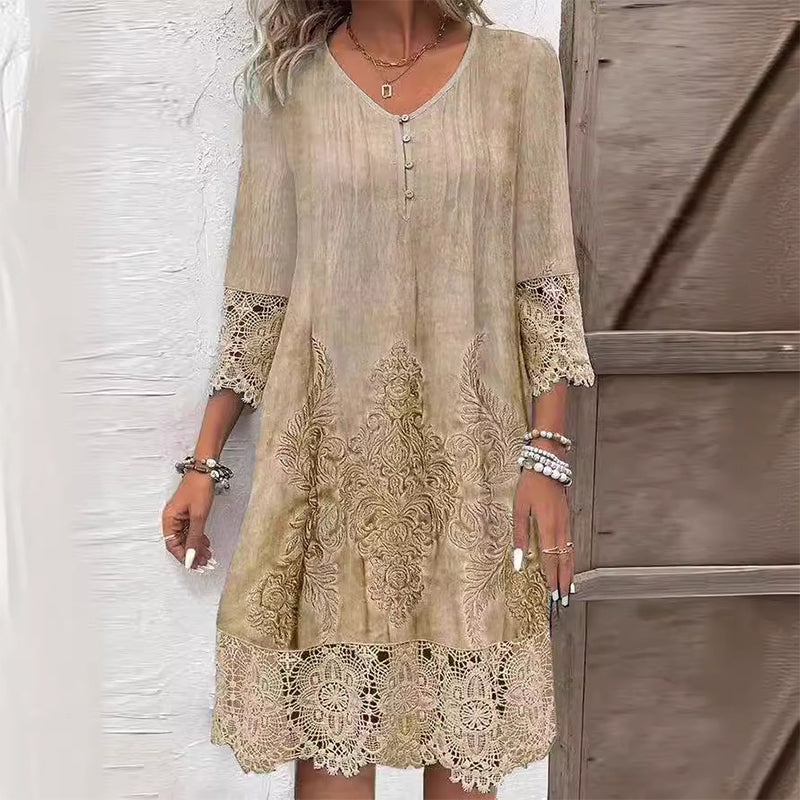 NOA | VINTAGE LACE TRIM SHIFT DRESS