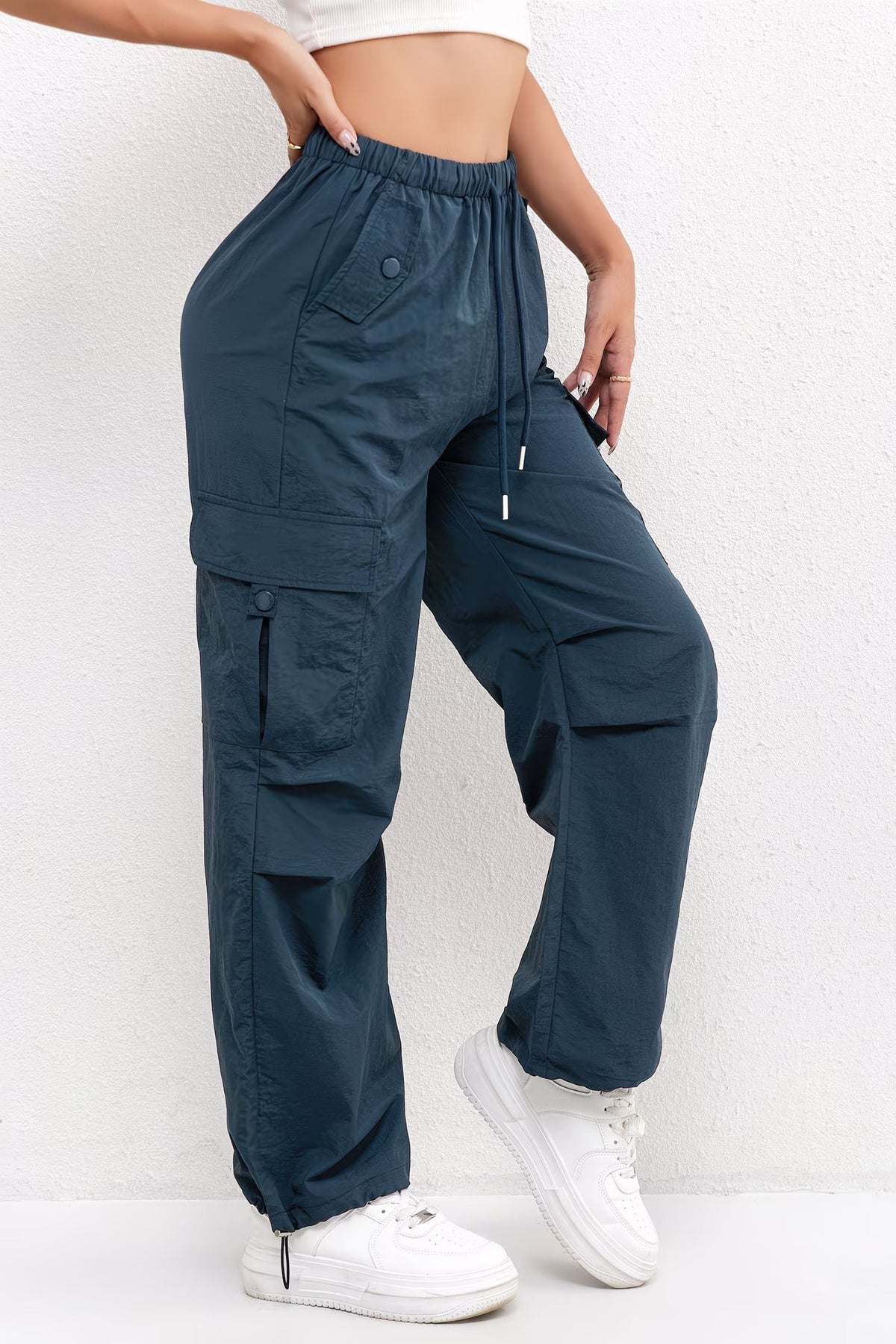NOA | CARGO POCKET DRAWSTRING CASUAL PANTS