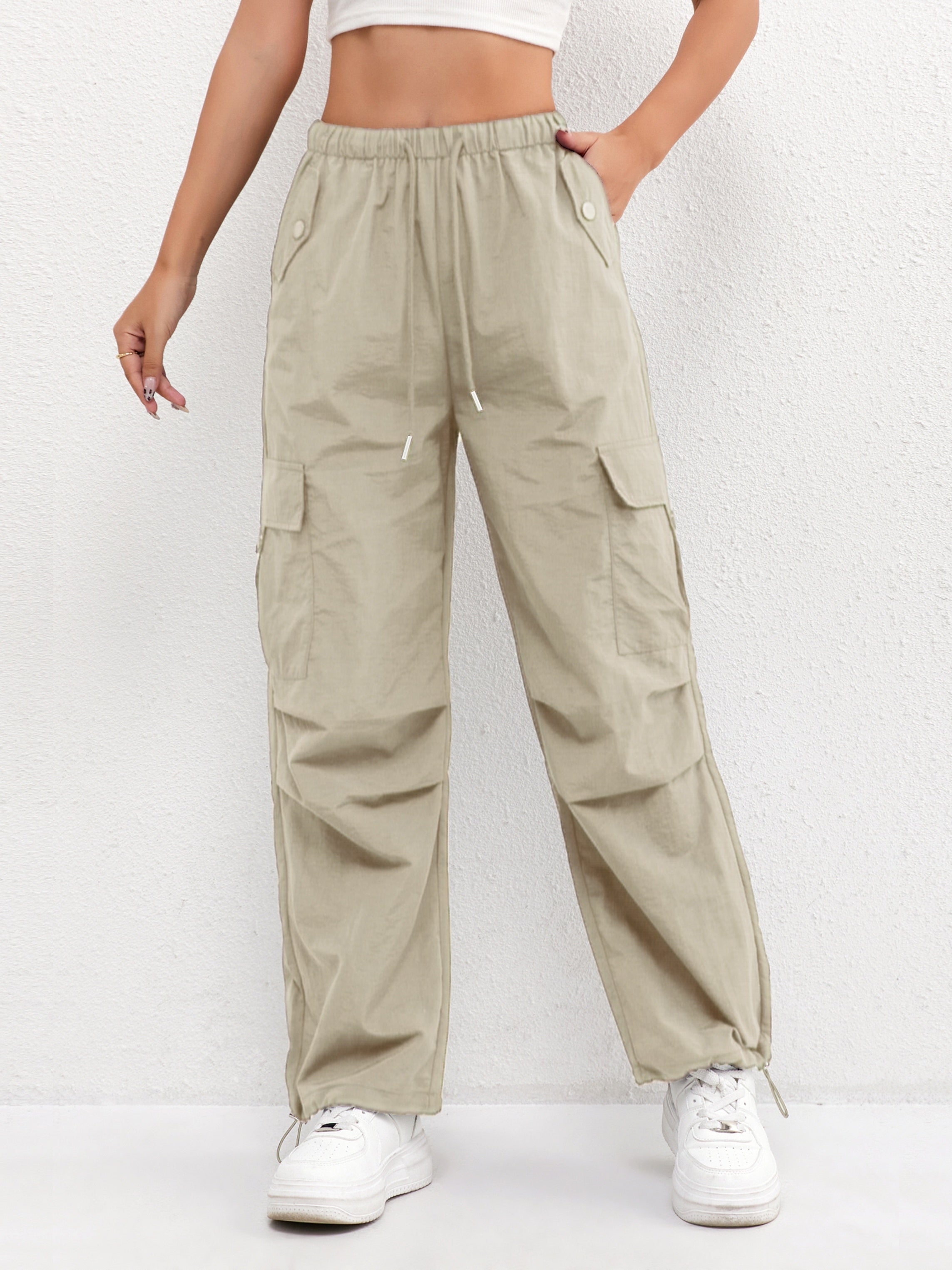 NOA | CARGO POCKET DRAWSTRING CASUAL PANTS