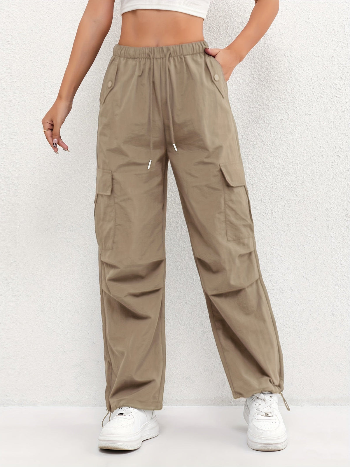 NOA | CARGO POCKET DRAWSTRING CASUAL PANTS