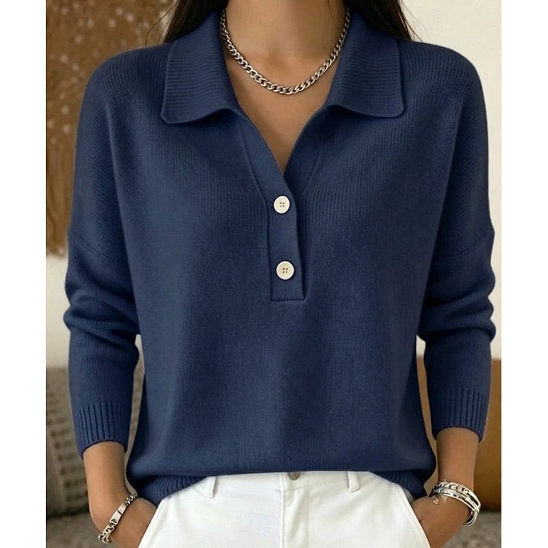 NOA | ELIZA WOMEN'S COLLARED BUTTON JUMPER