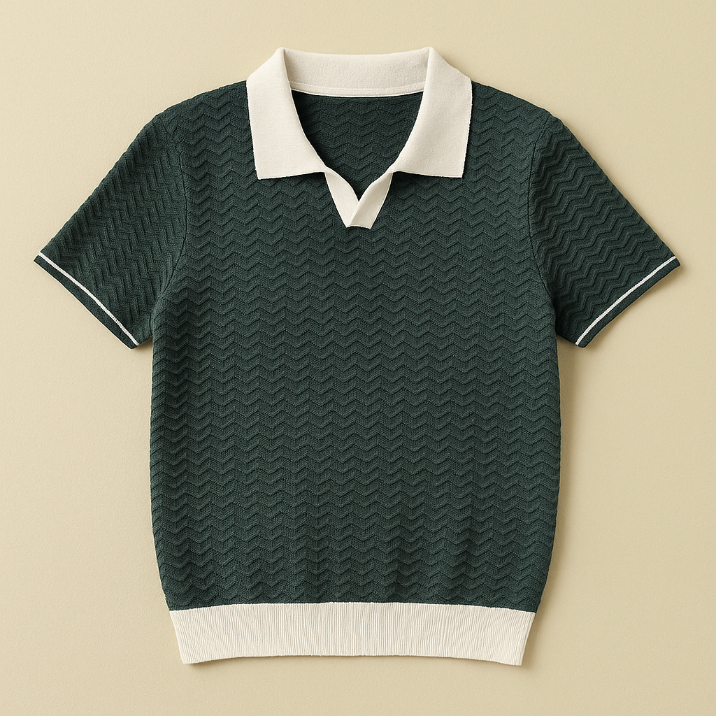 NOA | TEXTURED KNIT POLO SHIRT