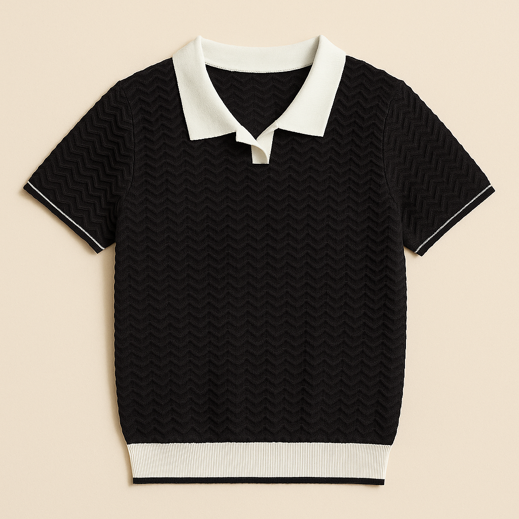 NOA | TEXTURED KNIT POLO SHIRT