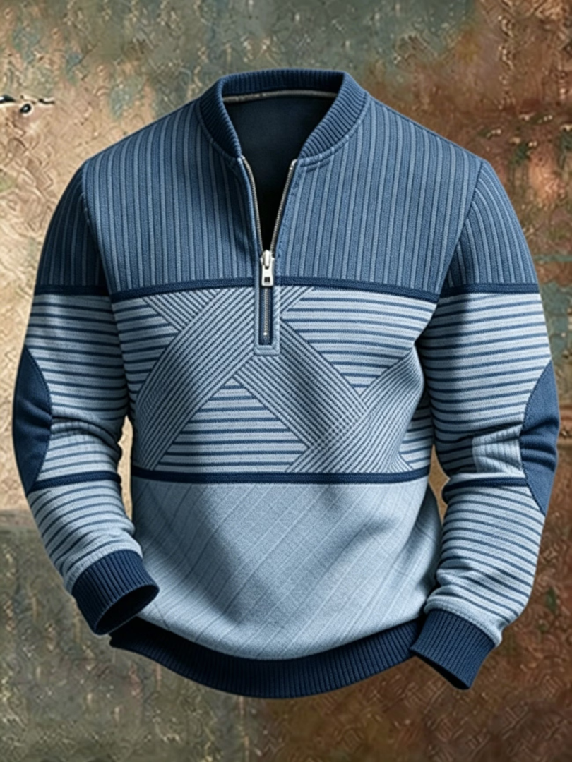 NOA | STYLISH MENS SWEATER WITH HALF ZIP