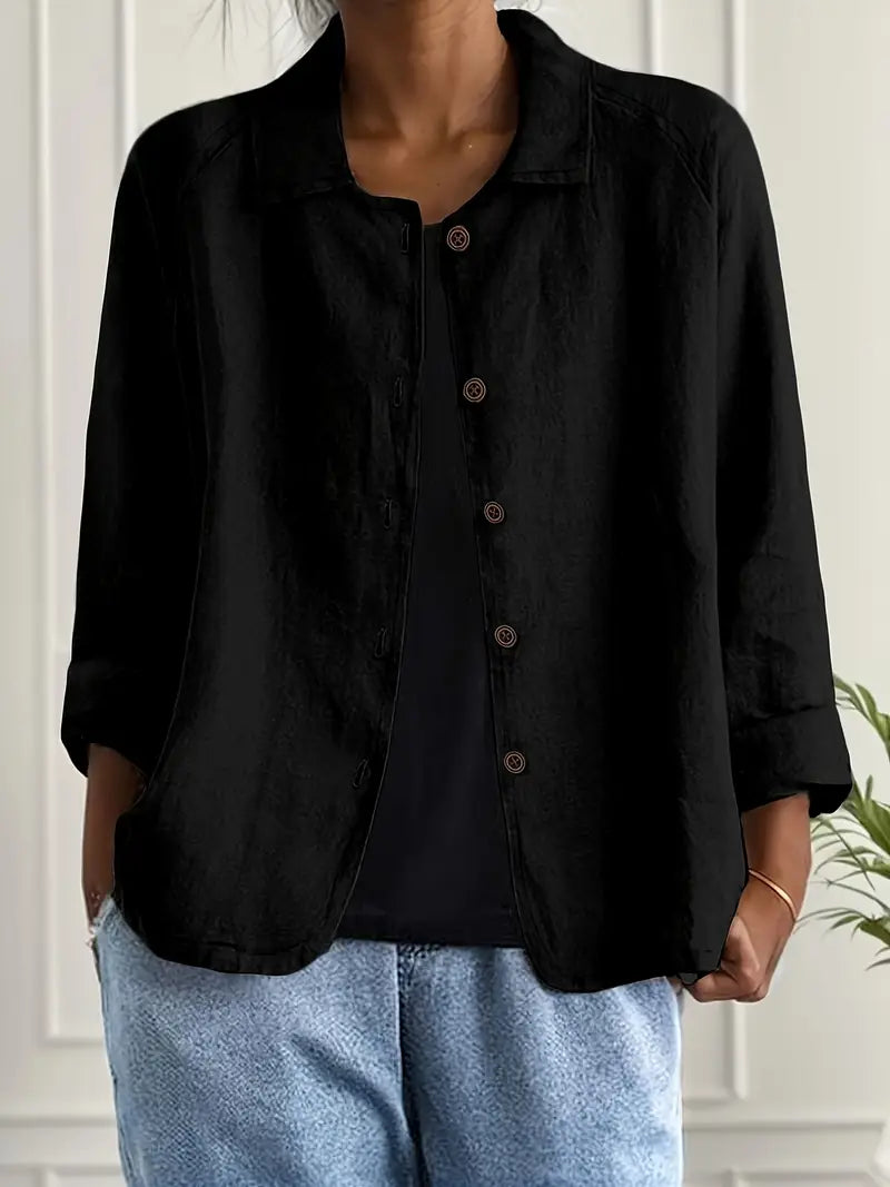 NOA | CASUAL BUTTON FRONT LIGHTWEIGHT JACKET