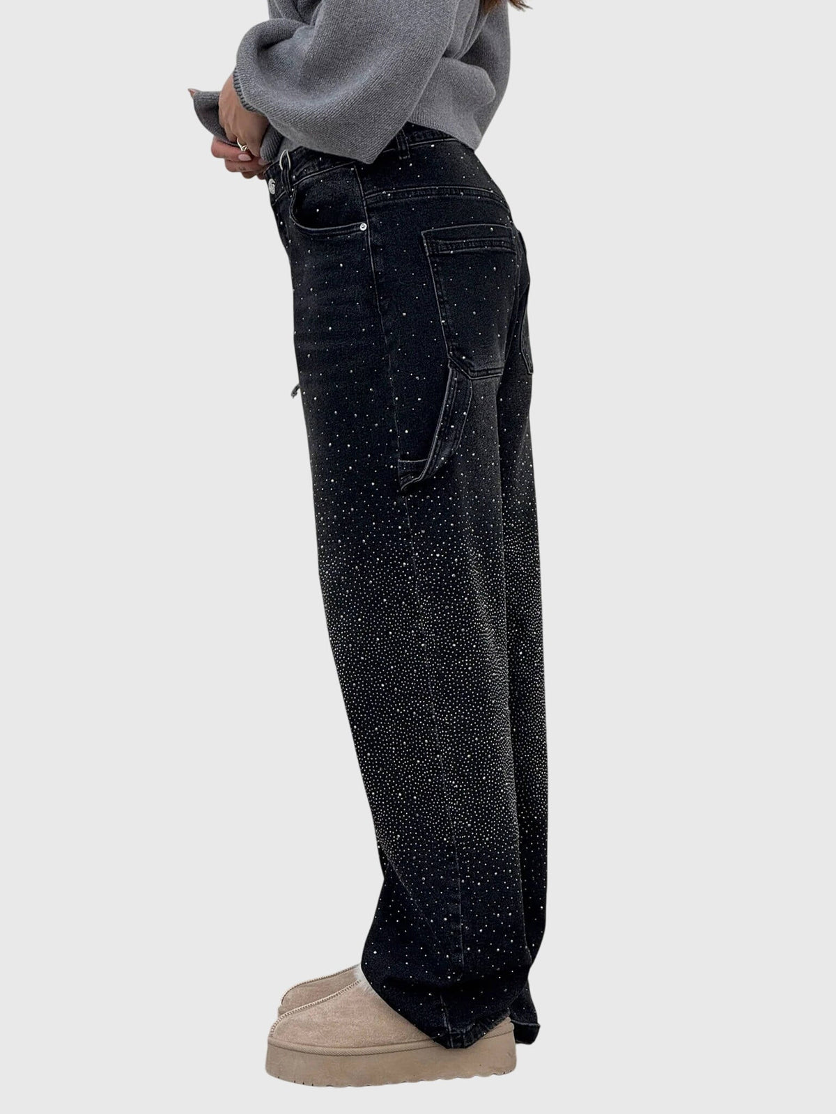 NOA | SPARKLE DIAMOND DENIM PANTS