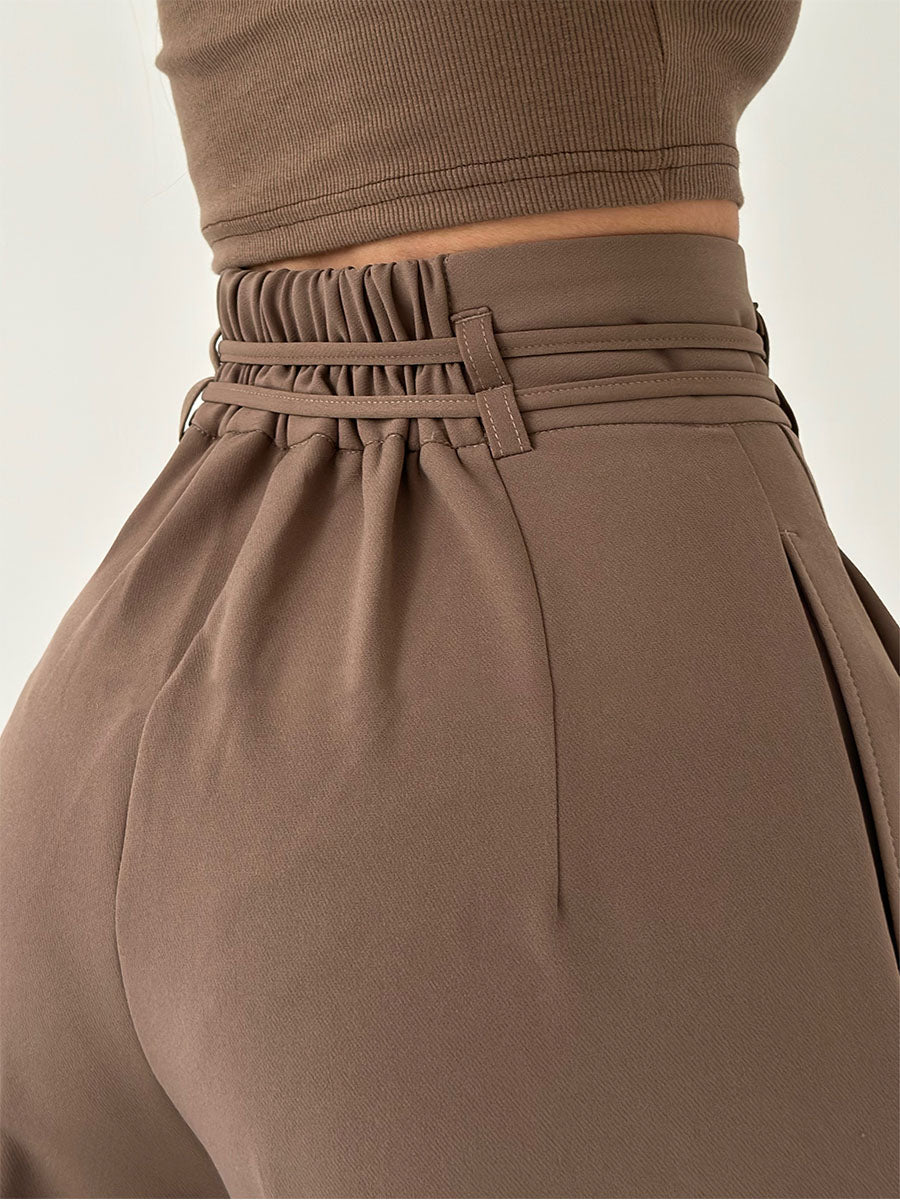 NOA | HIGH-WAISTED WIDE-LEG PANTS